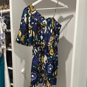 Angie Multicolor Ikat Pattern Dress